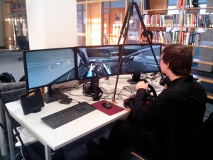 We now use 3 displays to create an immersive experience