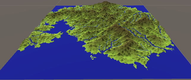Procedural Generation of Landscapes with Water Bodies Using Artificial
Drainage Basins