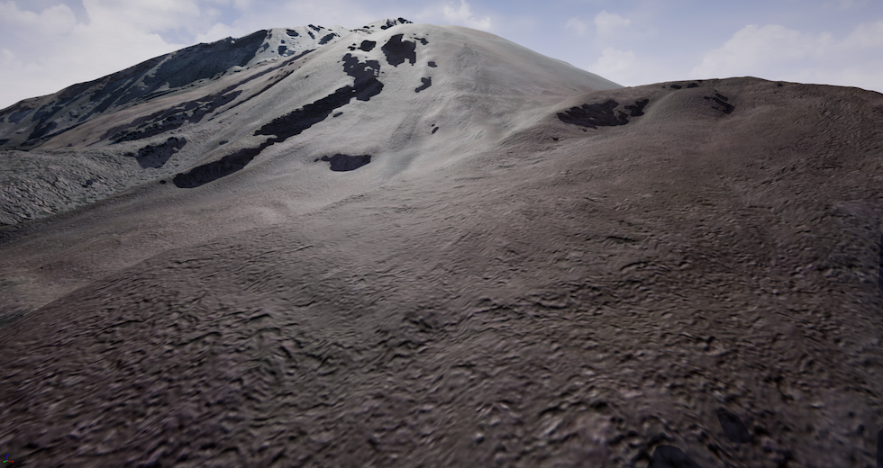 Terrain of section of Canary island (near mount Teide)