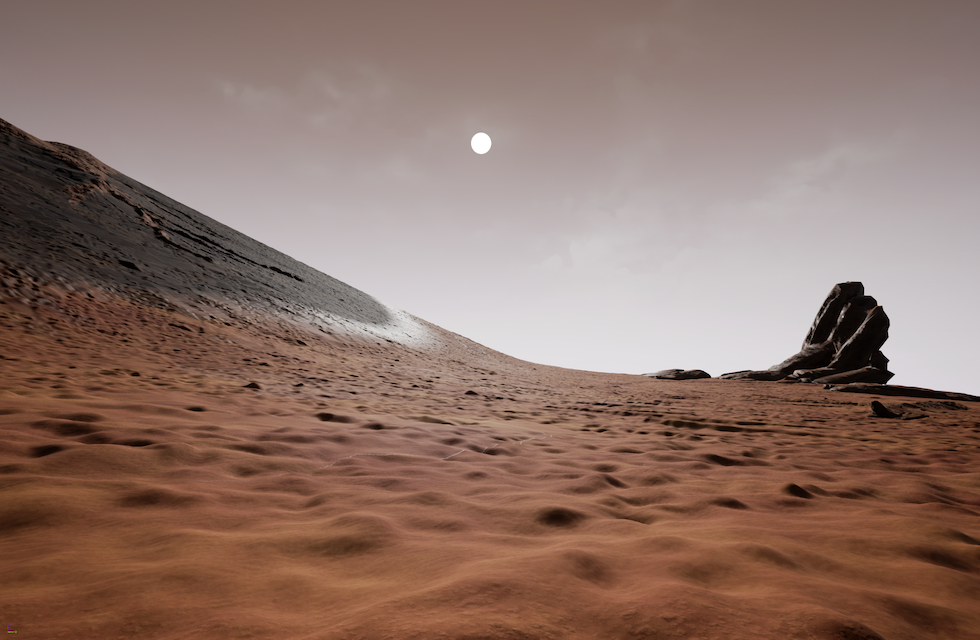 Terrain of section of Moon