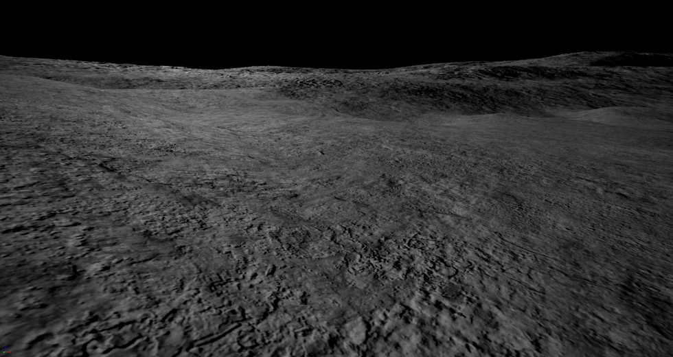 Terrain of section of Moon