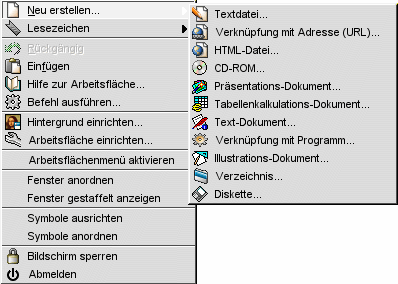 KDE: Men&uuml; der rechten Maustaste