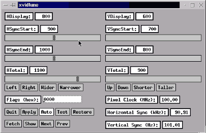 Feinabstimmung mit &raquo;xvidtune&laquo;