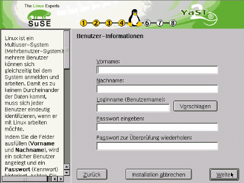 Anlegen von Benutzerzug&auml;ngen