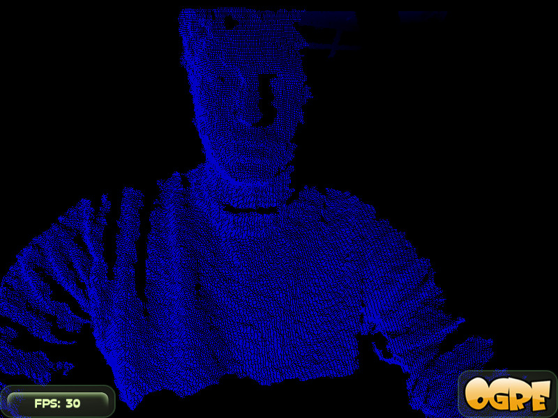 Firgure 2: The following figure shows a depth image from the Kinect point cloud.